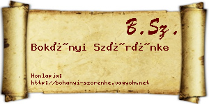 Bokányi Szörénke névjegykártya